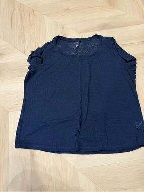 Sonoma Navy Scoop Neck Short Sleeve Tee